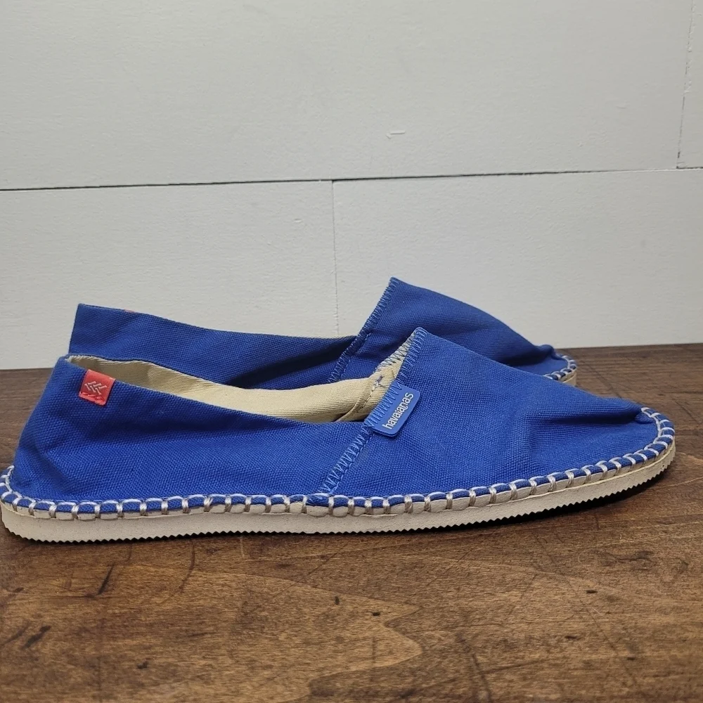 NWOT Royal Blue Havaianas Espadrilles Unisex Women's sz 10/Men's sz 8.5